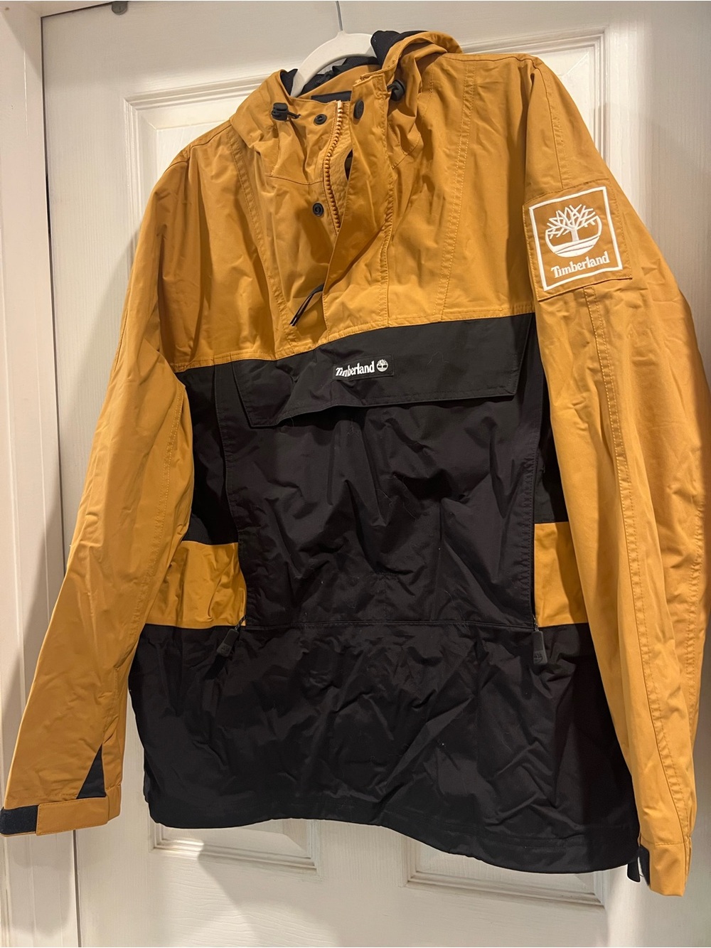 Timberland Men’s Two-Tone Mustard and Black Rain Anorak